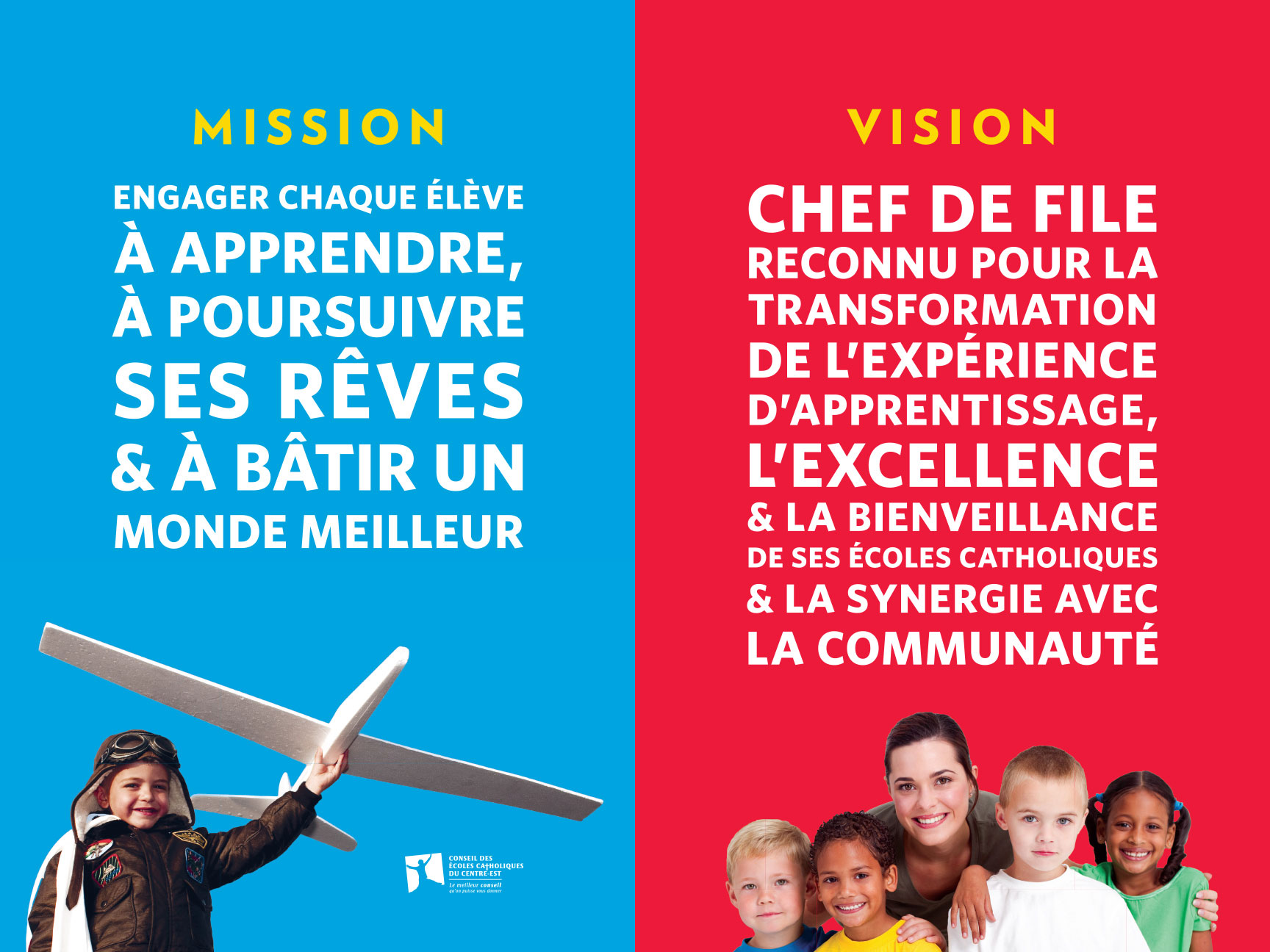 Mission et vision du Conseil des écoles catholiques du Centre-Est